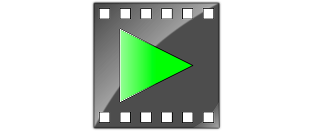 video filmstrip with play button